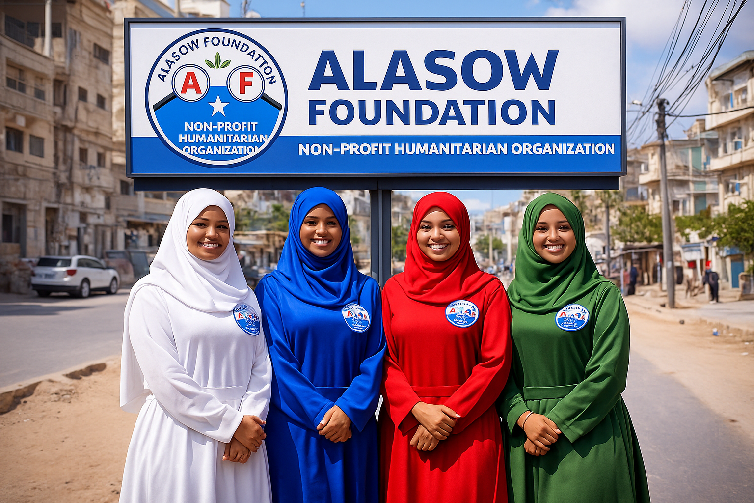 Alasow Foundation Somalia community and staff visual